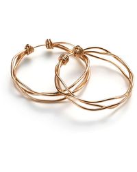 Mattioli - 18k Rose Gold 3-row Hoop Earrings - Lyst