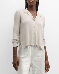Splendid - Georgie Polo Button-Front Knit Sweater - Lyst