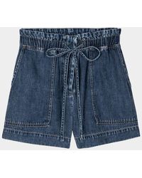 Rails - Foster Denim Paperbag Shorts - Lyst