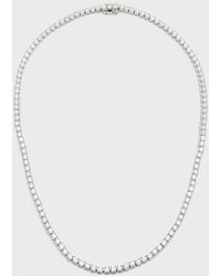 Neiman Marcus - 18k White Gold Round Diamond Line Necklace, 18"l - Lyst