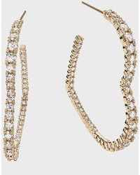 Lana Jewelry - Flawless Small Graduating Diamond Heart Hoop Earrings - Lyst