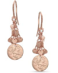 Dominique Cohen - 18k Rose Gold Griffin Coin Classic Fringe Earrings - Lyst