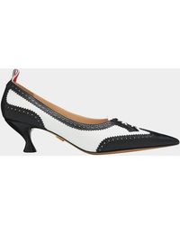 Thom Browne - 50Mm Wingtip Leather Pumps - Lyst