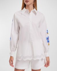 Anne Fontaine - Zephyra Floral-Print Cotton Poplin Shirt - Lyst