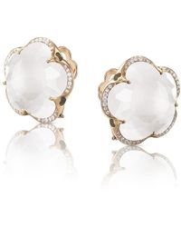 Pasquale Bruni - Bon Ton 18k Rose Gold Milky Quartz Earrings W/ Diamonds - Lyst