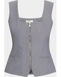 Toccin - Yara Sleeveless Zip-Front Vest - Lyst