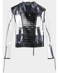 Tom Ford - Glass-Effect Technical Croco Leather Moto Jacket - Lyst
