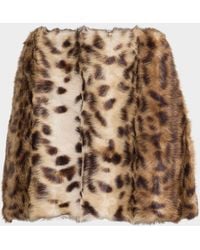 AKNVAS - Lis Faux Fur Mini Skirt - Lyst