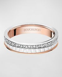 Boucheron - Quatre 18k White & Pink Gold White Edition Ring - Lyst