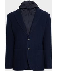 Sease - Apos;S Hybrid Hooded Single-Breasted Blazer - Lyst