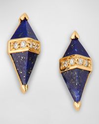 Sorellina - 18K Earrings With And Gh-Si Diamonds, 12X5Mm - Lyst
