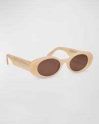Palm Angels - Gilroy Sand Acetate Oval Sunglasses - Lyst
