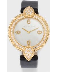 Boucheron - Serpent Boheme 18k Yellow Gold Watch With Diamonds And Mother Of Pearl - Lyst