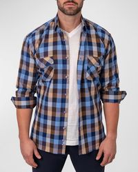 Maceoo - Embroidered Flannel Sport Shirt - Lyst