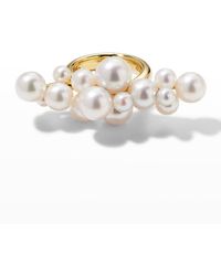 Assael - Yellow Gold Japanese 4-9mm Bubble Pearl Ring - Lyst