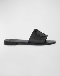 Moncler - Mon Rubber Logo Flat Slide Sandals - Lyst