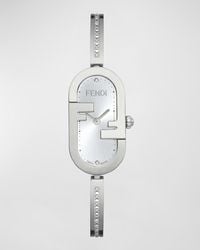 Fendi - O'Lock Vertical Oval Watch With Diamonds - Lyst