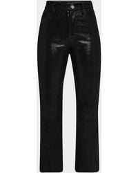 FRAME - Le Crop Mini Boot Leather Pants - Lyst