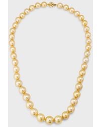 Pearls By Shari - 18k Yellow Gold Graduated South Sea Pearl Necklace - Lyst