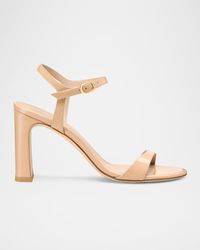 Stuart Weitzman - Babette Patent Leather Ankle-Strap Sandals - Lyst
