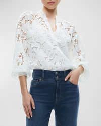 Alice + Olivia - Aislyn Lace Blouse - Lyst