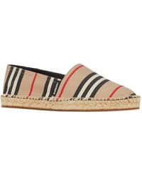 Burberry Icon Stripe Espadrilles - Natural