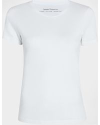 Another Tomorrow - Crew-Neck Cotton Tee - Lyst