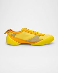 McQueen - Flexion Nylon And Leather Low-Top Sneakers - Lyst