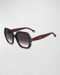 Carolina Herrera - Geometric Acetate Square Sunglasses - Lyst