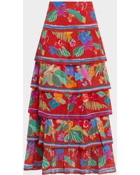 Marie Oliver - Christie Tiered Midi Skirt - Lyst