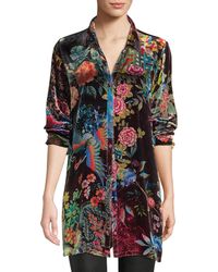 johnny was dotted geo tunic dress