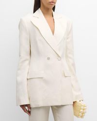 GIA STUDIOS - Double-Breasted Backless Jacket - Lyst
