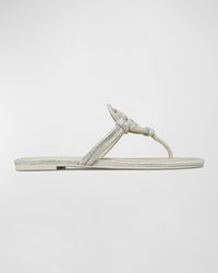 Tory Burch - Miller Pave Logo Thong Sandals - Lyst