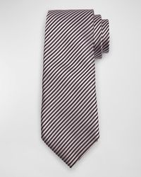 Zegna - 100 Fili Mulberry Silk Stripe Tie - Lyst