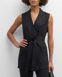 Argent - Belted Double-Breasted Seasonless Wool Vest - Lyst