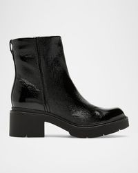 La Canadienne - Alec Crinkle Leather Lug-Sole Ankle Booties - Lyst