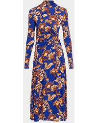 Cara Cara - Hera Baroque Turtleneck Midi Dress - Lyst