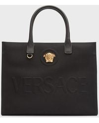 Versace - La Medusa Logo Canvas Tote Bag - Lyst