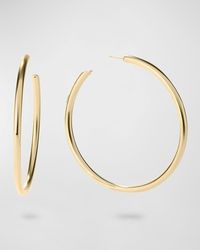 Lana Jewelry - 14K Hollow Hoop Earrings With Diagonal Edges - Lyst