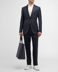 Zegna - Tonal Stripe Wool-Silk Suit - Lyst
