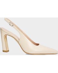 Stuart Weitzman - 85Mm Stassi Leather Slingback Pumps - Lyst