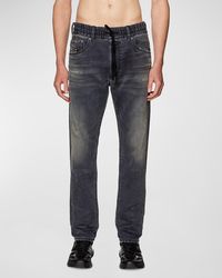 DIESEL - D-krooley Jogg L.32 Dark Grey Wash Denim Sweat Jeans - Lyst