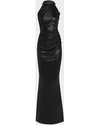 La Petite Robe Di Chiara Boni - Hudrix Draped Mock-Neck Halter Column Gown - Lyst