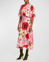 Essentiel Antwerp - Frikart Sequined Floral Midi Dress - Lyst