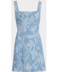 Rails - Altadena Floral Cotton Denim Sheath Mini Dress - Lyst