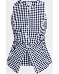 Tanya Taylor - Oscar Gingham Button-Front Top - Lyst