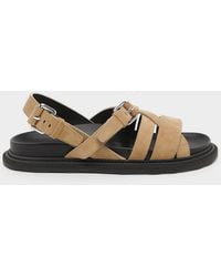 Moschino - Apos;S M Suede & Leather Sandals - Lyst