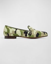 Stubbs And Wootton - Camo-Print Needlepoint Smoking Slippers - Lyst
