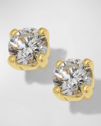 Roberto Coin - 18K Diamond Stud Earrings - Lyst