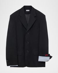 Loewe - Double-Breasted Wool-Blend Blazer - Lyst